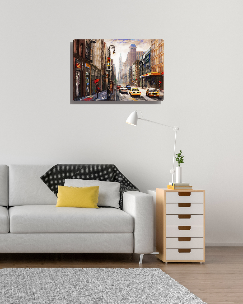 Rain, Taxis, and Yellow Light