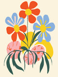 Eclectic Garden: Abstract Multi-Bloom Metal Art