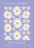 Florida Flower Market: Botanical Archive Metal Poster