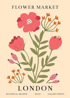 London Flower Market: English Garden Botanical