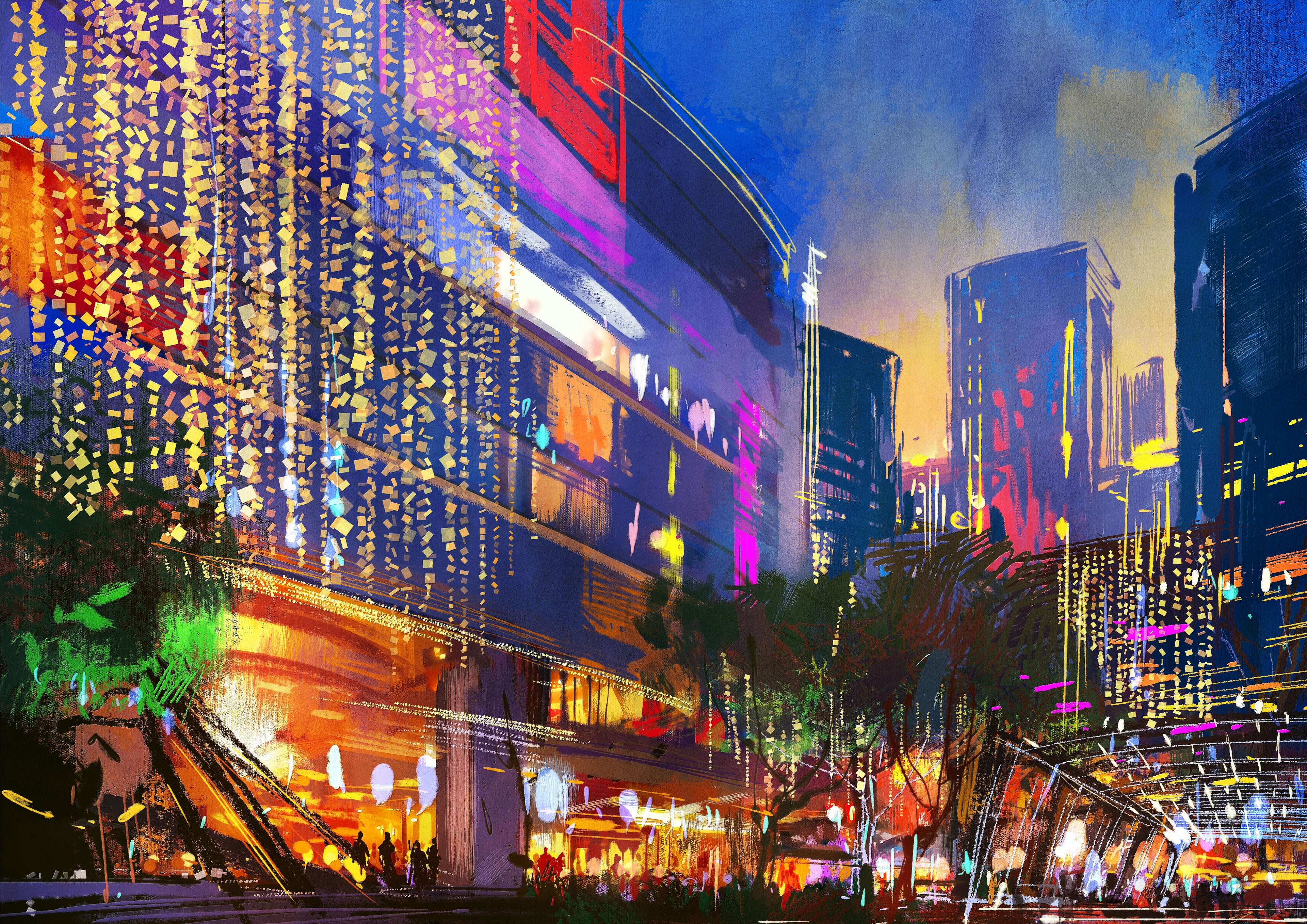 Neon Dreams on a Living Street